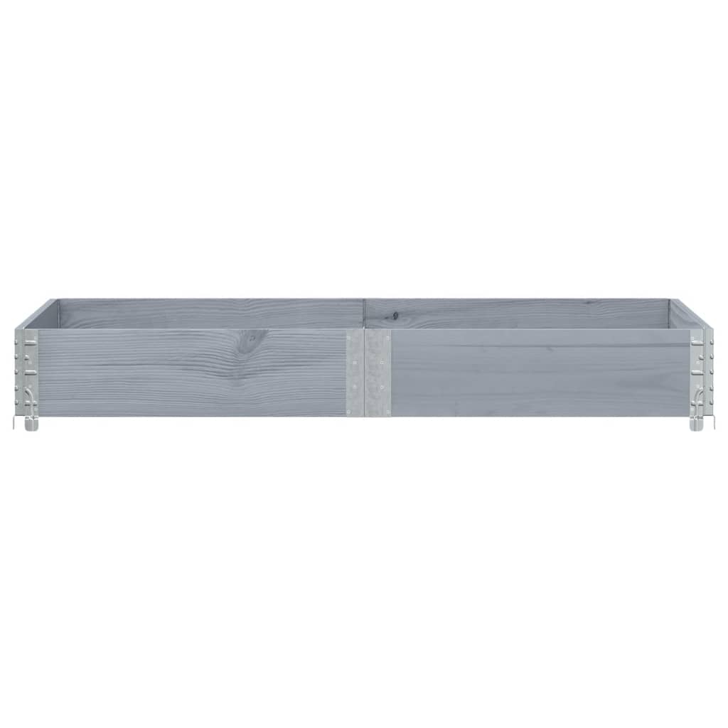 vidaXL Pflanzkasten Grau 150x50 cm Massivholz Kiefer