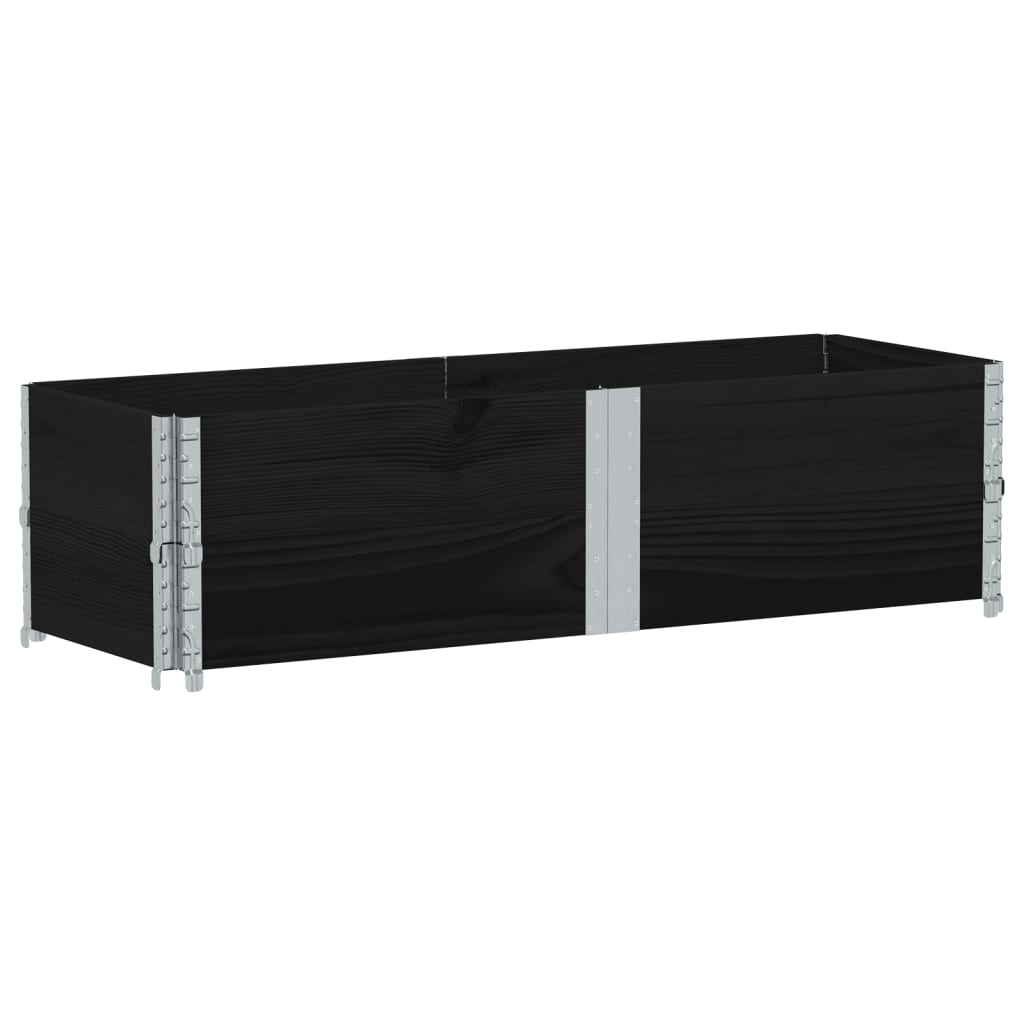 vidaXL Pflanzkasten Schwarz 150x50 cm Massivholz Kiefer