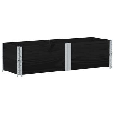vidaXL Pflanzkasten Schwarz 150x50 cm Massivholz Kiefer