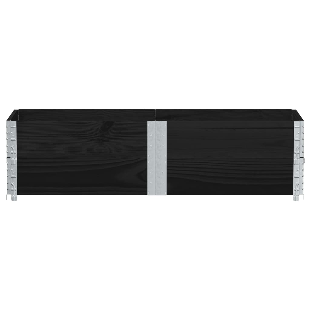 vidaXL Pflanzkasten Schwarz 150x50 cm Massivholz Kiefer