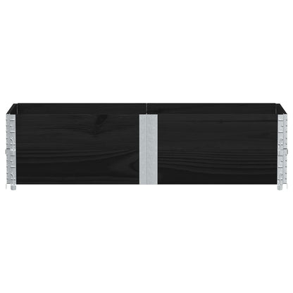 vidaXL Pflanzkasten Schwarz 150x50 cm Massivholz Kiefer
