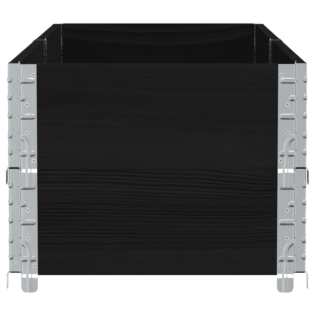 vidaXL Pflanzkasten Schwarz 150x50 cm Massivholz Kiefer