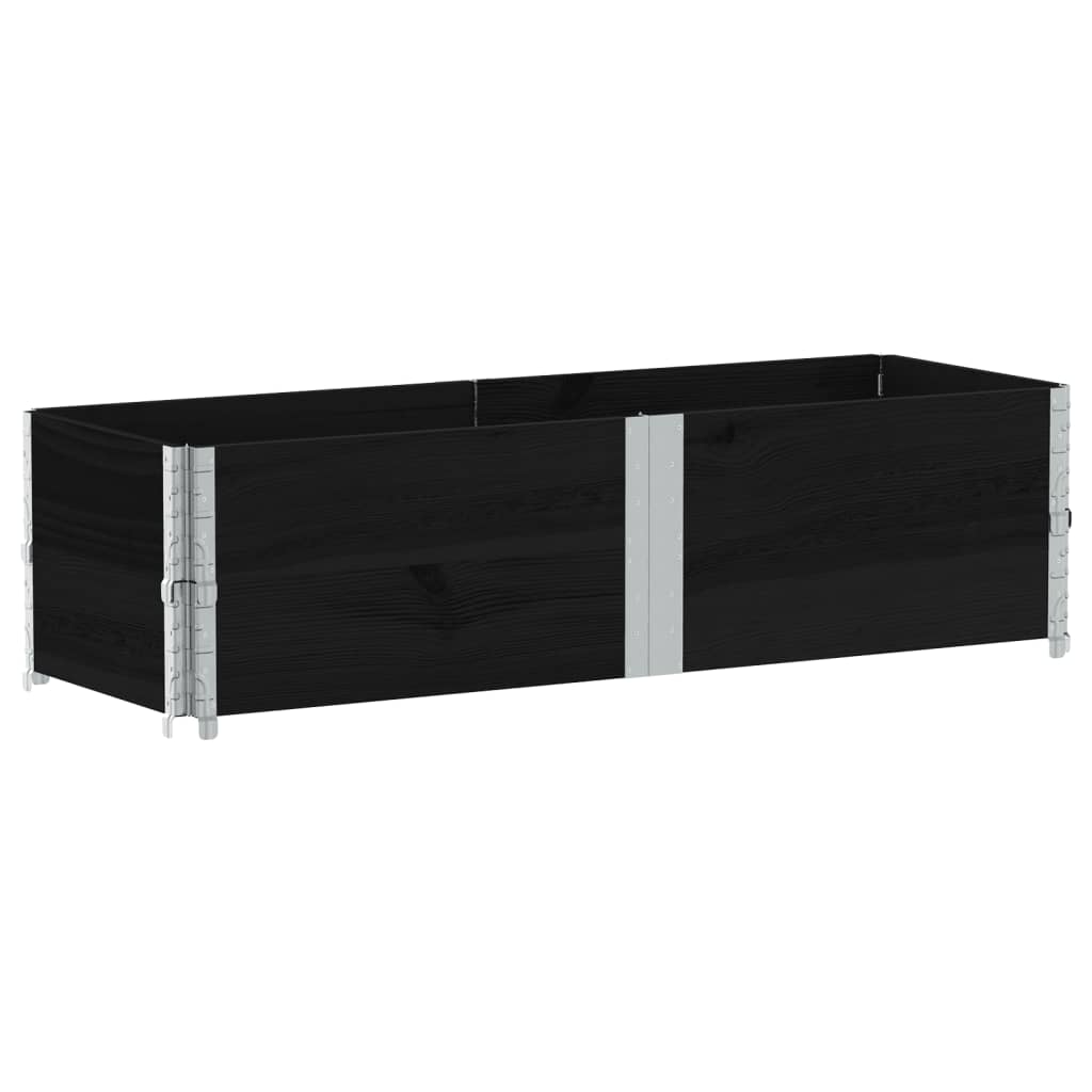vidaXL Pflanzkasten Schwarz 150x50 cm Massivholz Kiefer
