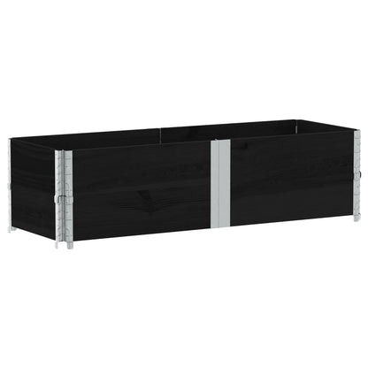 vidaXL Pflanzkasten Schwarz 150x50 cm Massivholz Kiefer