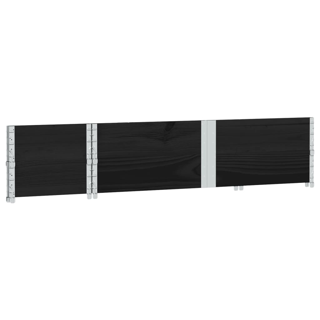 vidaXL Pflanzkasten Schwarz 150x50 cm Massivholz Kiefer