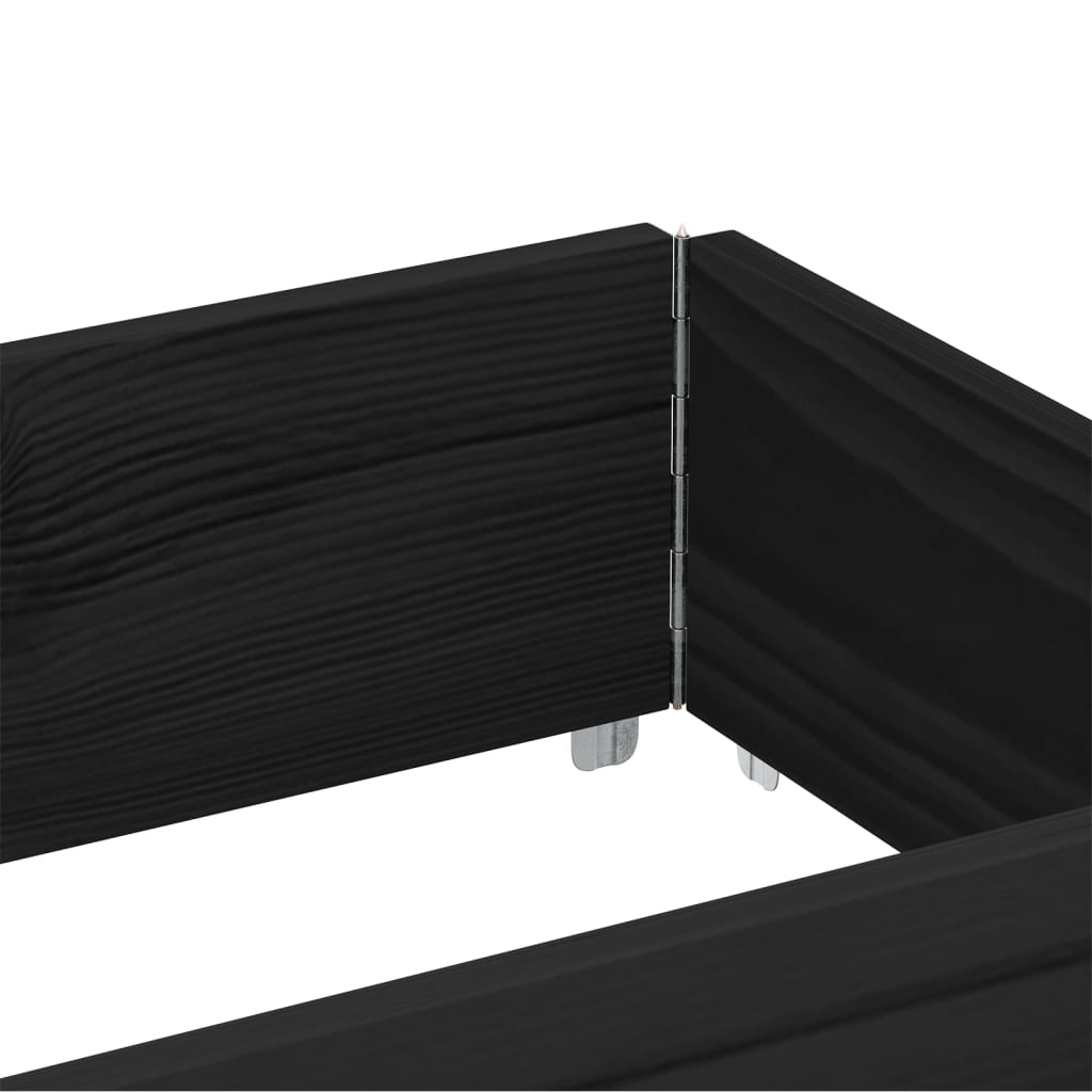 vidaXL Pflanzkasten Schwarz 150x50 cm Massivholz Kiefer