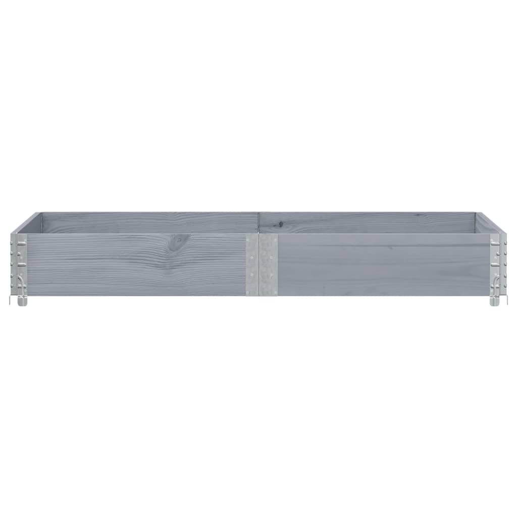 vidaXL Pflanzkasten Grau 150x100 cm Massivholz Kiefer