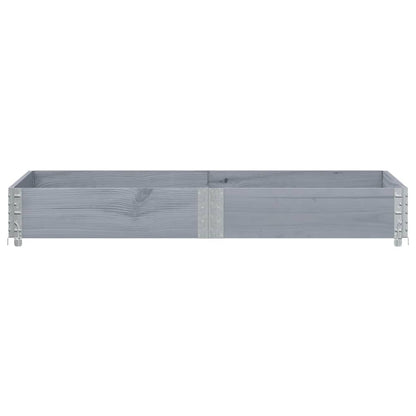 vidaXL Pflanzkasten Grau 150x100 cm Massivholz Kiefer