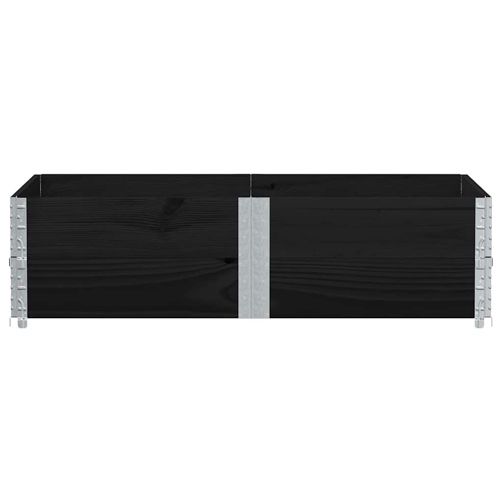 vidaXL Pflanzkasten Schwarz 150x100 cm Massivholz Kiefer