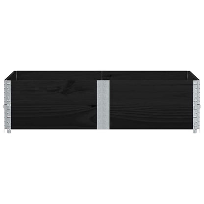 vidaXL Pflanzkasten Schwarz 150x100 cm Massivholz Kiefer