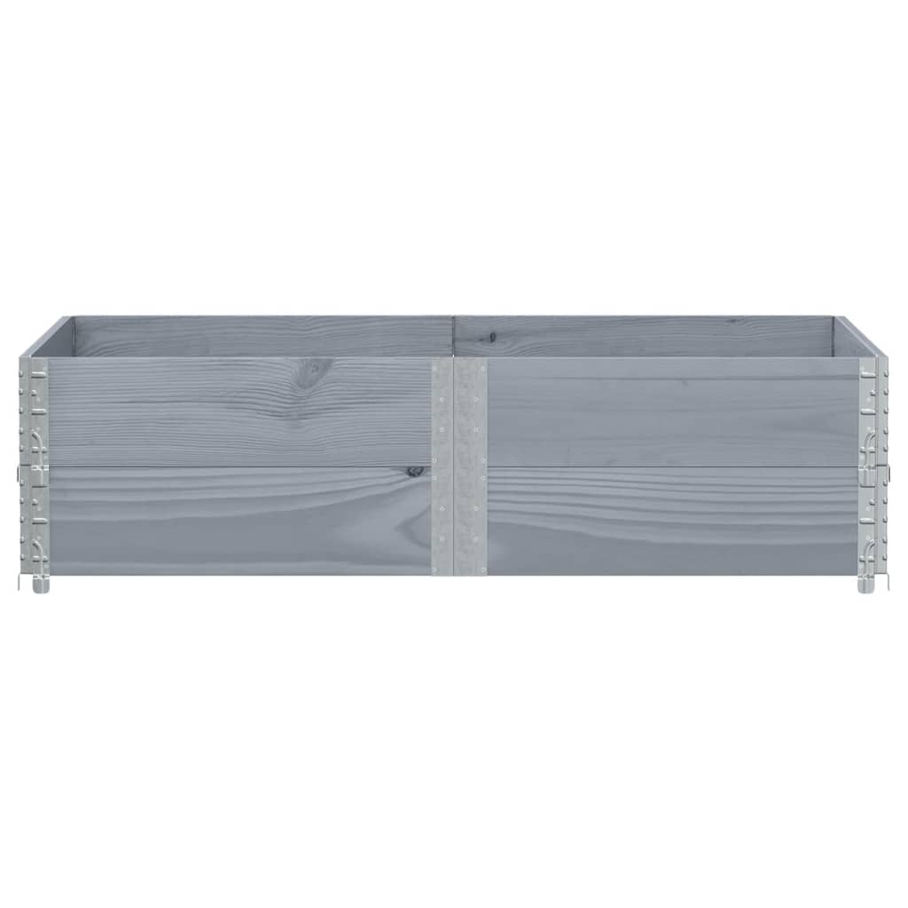 vidaXL Pflanzkasten Grau 150x100 cm Massivholz Kiefer