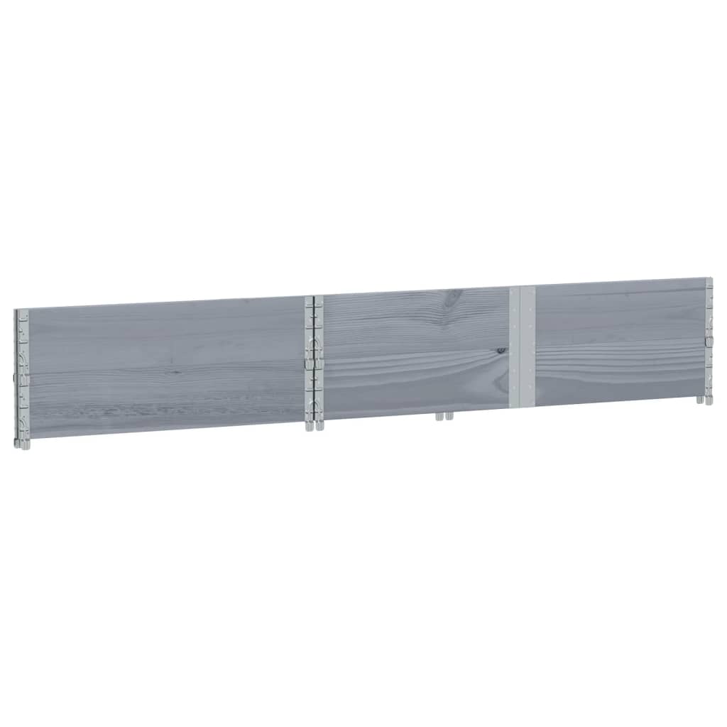 vidaXL Pflanzkasten Grau 150x100 cm Massivholz Kiefer