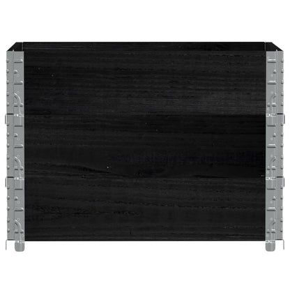 vidaXL Pflanzkasten Schwarz 80x60 cm Massivholz Kiefer