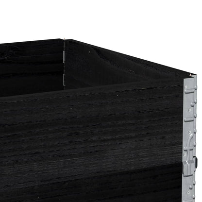 vidaXL Pflanzkasten Schwarz 80x60 cm Massivholz Kiefer