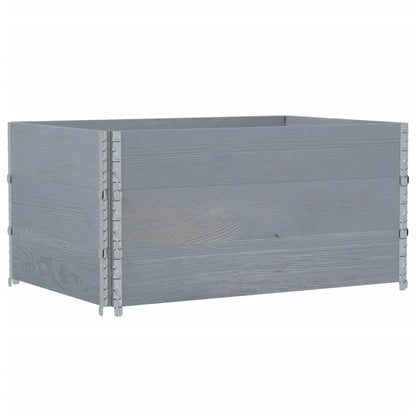 vidaXL Pflanzkasten Grau 120x80 cm Massivholz Kiefer