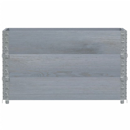 vidaXL Pflanzkasten Grau 100x50 cm Massivholz Kiefer