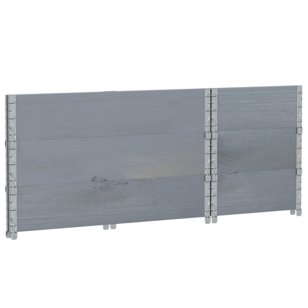 vidaXL Pflanzkasten Grau 100x50 cm Massivholz Kiefer