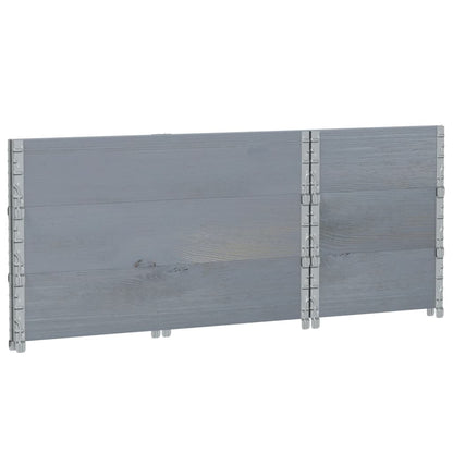 vidaXL Pflanzkasten Grau 100x50 cm Massivholz Kiefer