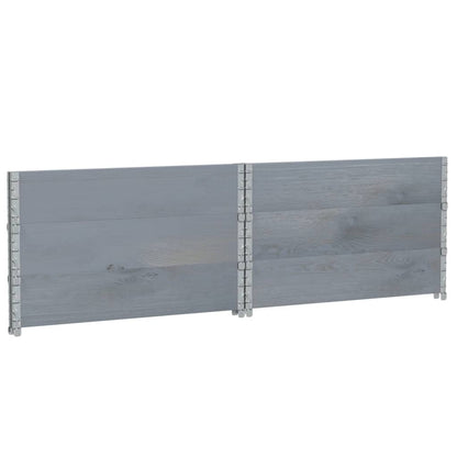 vidaXL Pflanzkasten Grau 100x100 cm Massivholz Kiefer