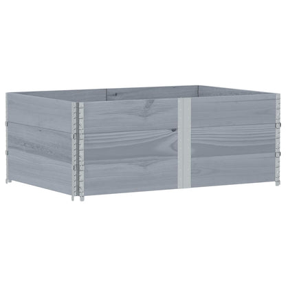 vidaXL Pflanzkasten Grau 150x100 cm Massivholz Kiefer