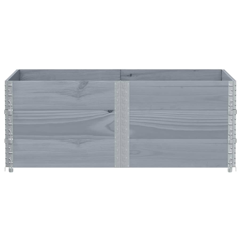 vidaXL Pflanzkasten Grau 150x100 cm Massivholz Kiefer