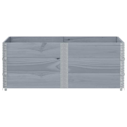 vidaXL Pflanzkasten Grau 150x100 cm Massivholz Kiefer