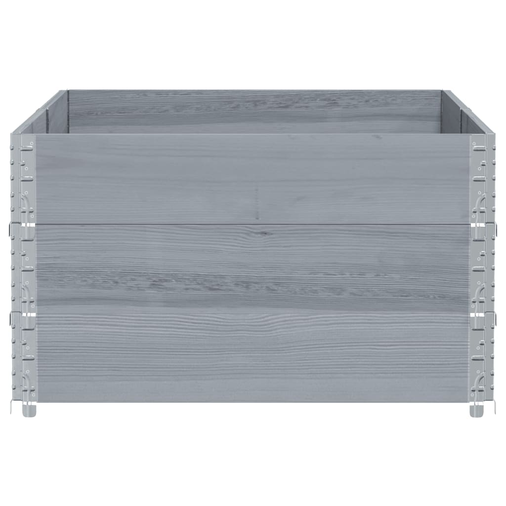 vidaXL Pflanzkasten Grau 150x100 cm Massivholz Kiefer