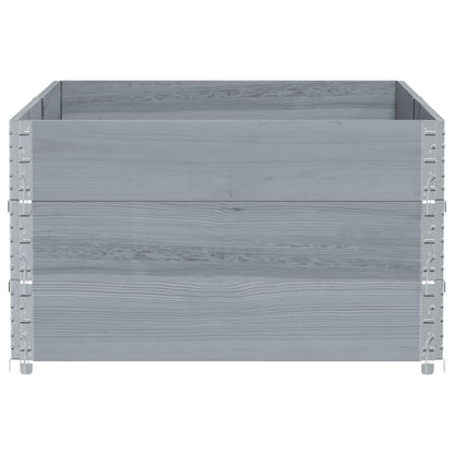 vidaXL Pflanzkasten Grau 150x100 cm Massivholz Kiefer