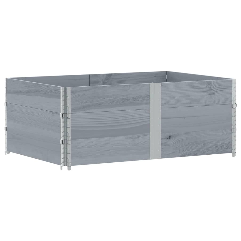 vidaXL Pflanzkasten Grau 150x100 cm Massivholz Kiefer