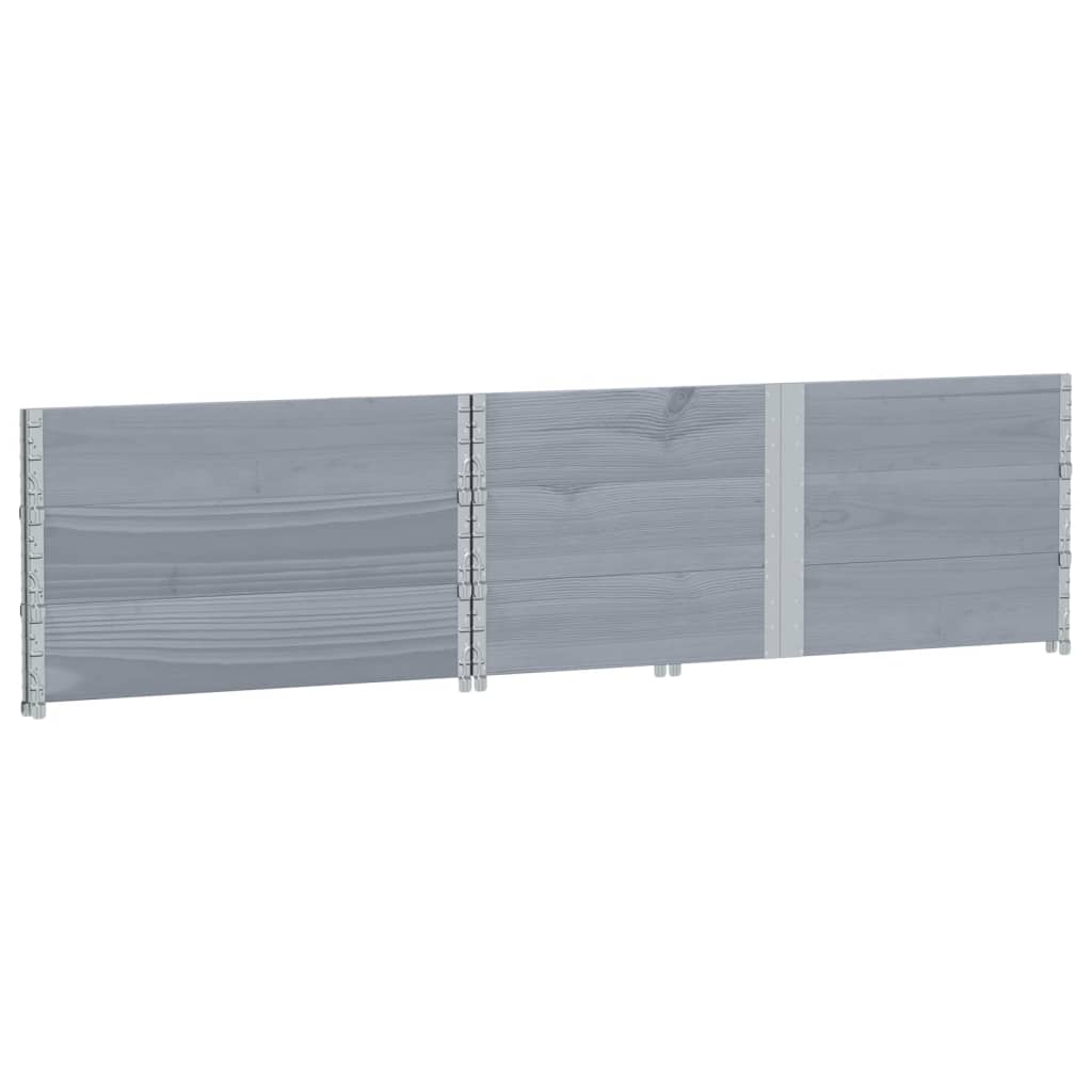 vidaXL Pflanzkasten Grau 150x100 cm Massivholz Kiefer