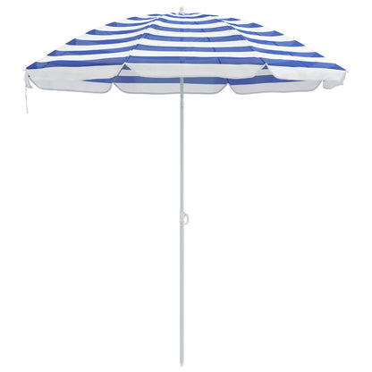 vidaXL Strandparasol Blau und Weiß 206 x 206 x 212 cm