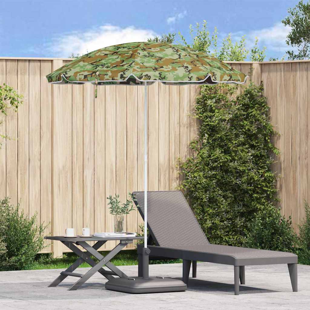 Strandparasol Tarnung 206 x 206 x 212 cm Polyester und Metall