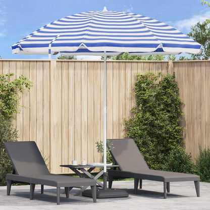 vidaXL Strandparasol Blau und Weiß 263 x 263 x 272 cm