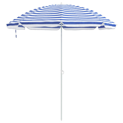 vidaXL Strandparasol Blau und Weiß 263 x 263 x 272 cm