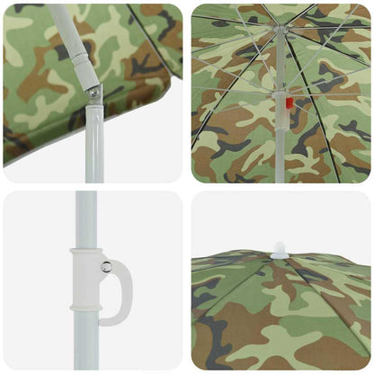 Strandparasol Tarnung 263 x 263 x 272 cm Polyester und Metall