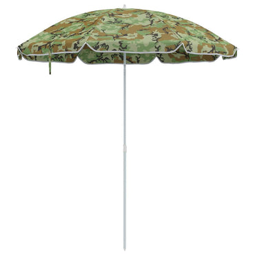 vidaXL Strandparasol Tarnung 263 x 263 x 272 cm Polyester und Metall