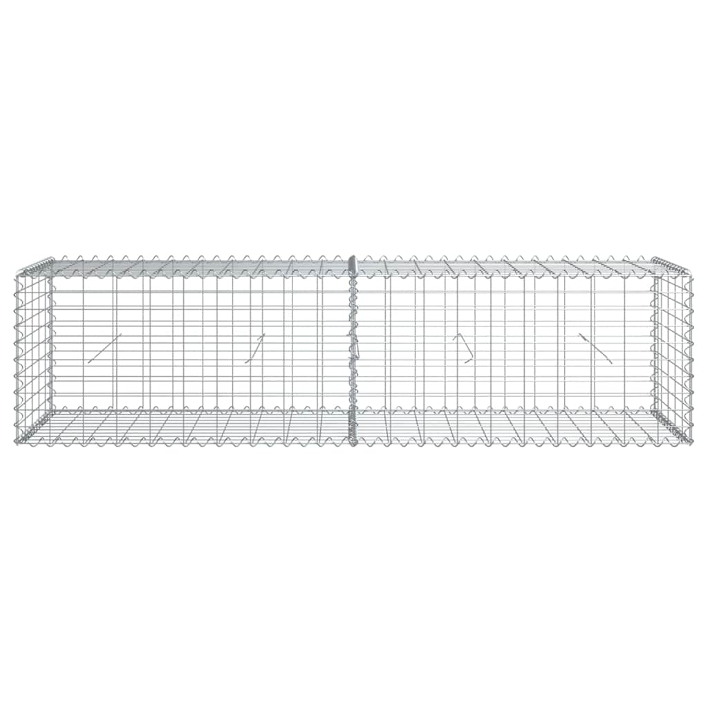 vidaXL Gabione mit Deckel 200x50x50 cm Verzinktes Eisen