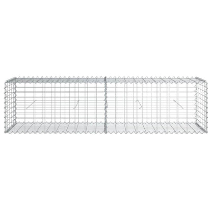 vidaXL Gabione mit Deckel 200x50x50 cm Verzinktes Eisen