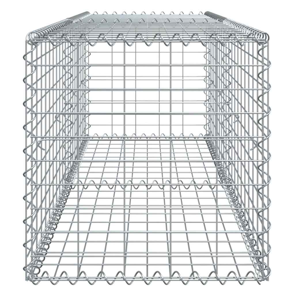 vidaXL Gabione mit Deckel 200x50x50 cm Verzinktes Eisen