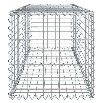 vidaXL Gabione mit Deckel 200x50x50 cm Verzinktes Eisen