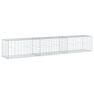 vidaXL Gabione mit Deckel 300x50x50 cm Verzinktes Eisen