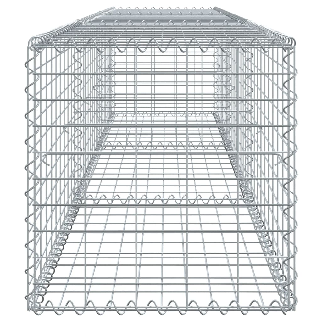 vidaXL Gabione mit Deckel 300x50x50 cm Verzinktes Eisen