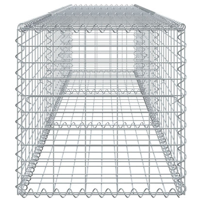 vidaXL Gabione mit Deckel 300x50x50 cm Verzinktes Eisen