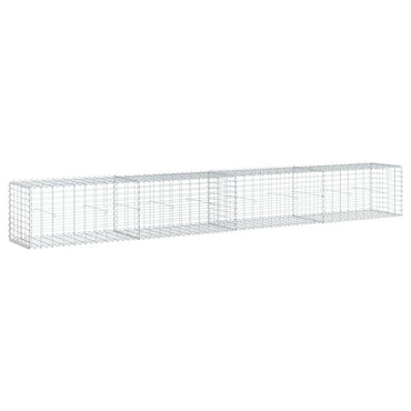 vidaXL Gabionenkorb mit Deckel 400x50x50 cm Verzinktes Eisen