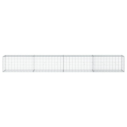 vidaXL Gabionenkorb mit Deckel 400x50x50 cm Verzinktes Eisen