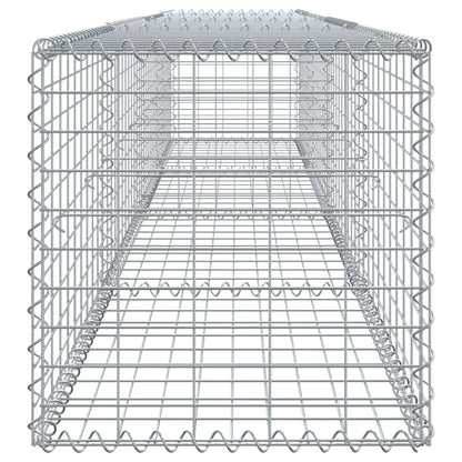 vidaXL Gabionenkorb mit Deckel 400x50x50 cm Verzinktes Eisen