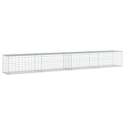 vidaXL Gabionenkorb mit Deckel 400x50x50 cm Verzinktes Eisen
