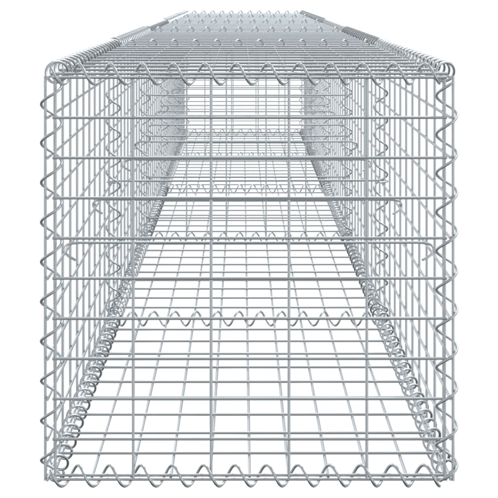 vidaXL Gabione mit Deckel 500x50x50 cm Verzinktes Eisen