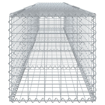 vidaXL Gabione mit Deckel 500x50x50 cm Verzinktes Eisen