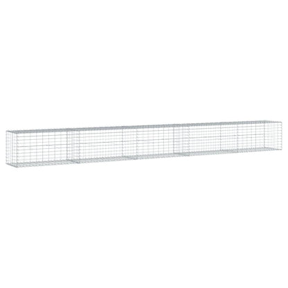 vidaXL Gabione mit Deckel 500x50x50 cm Verzinktes Eisen